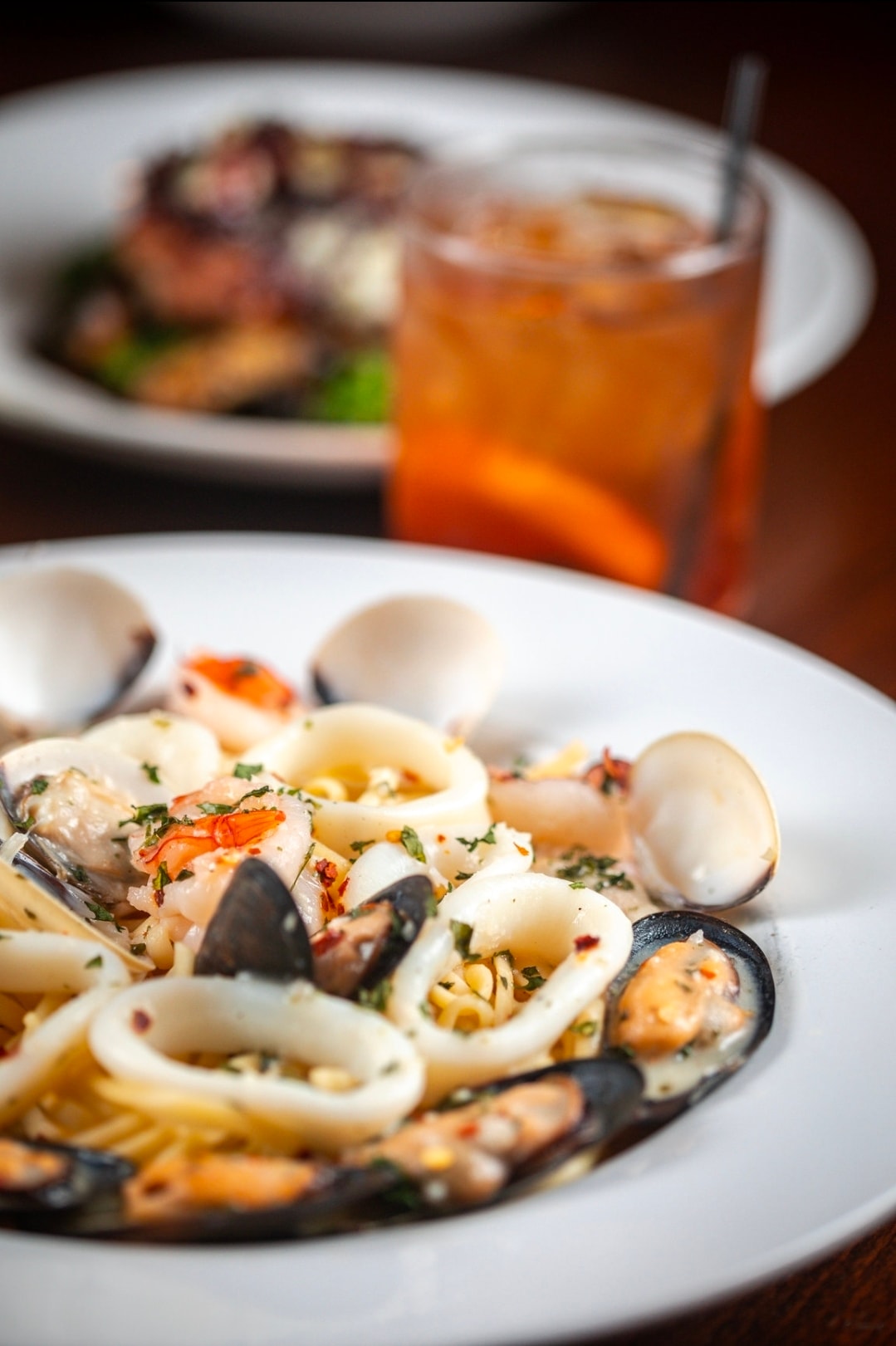 Pasta with clams at Salute